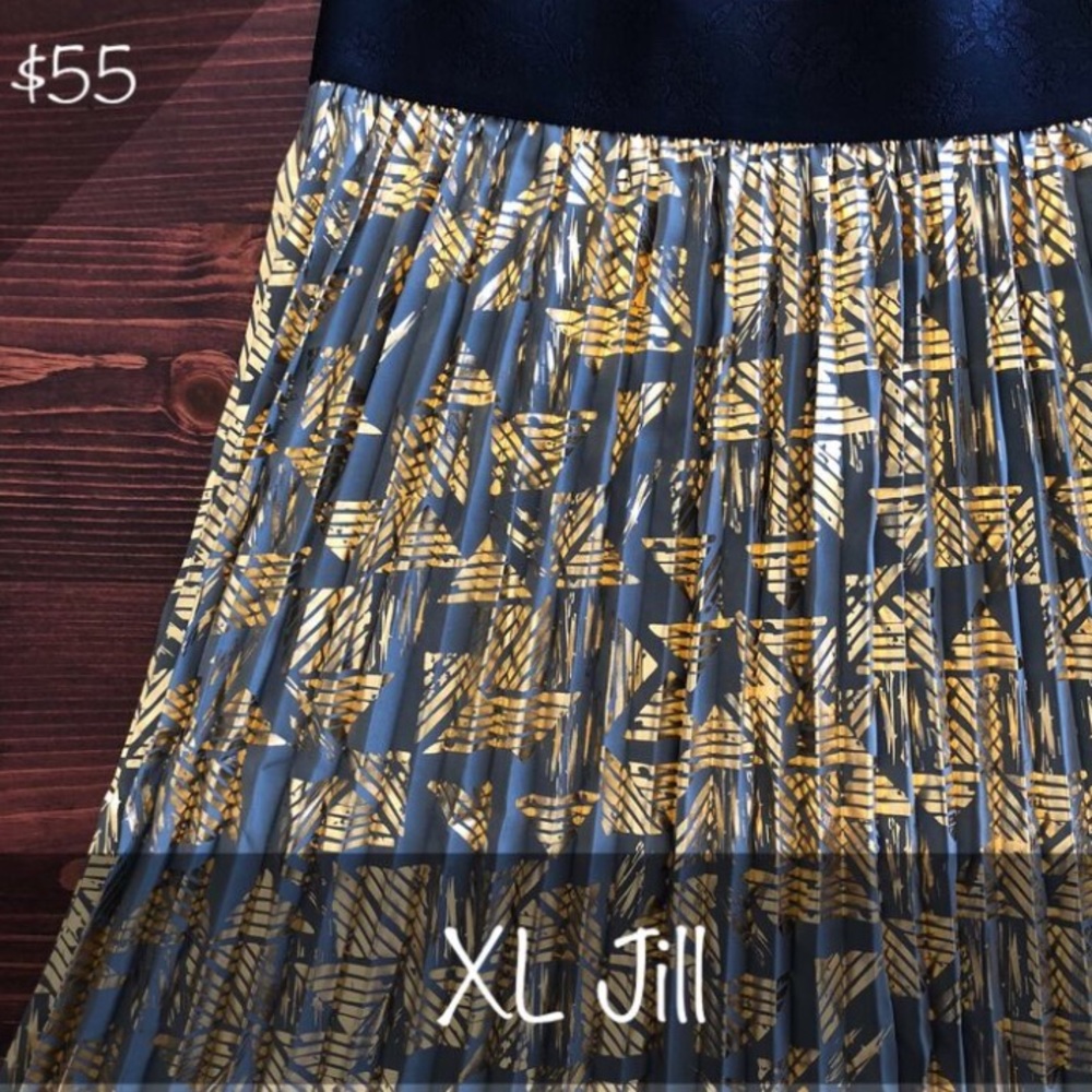 LuLaRoe Jill Midi Pleated Skirt